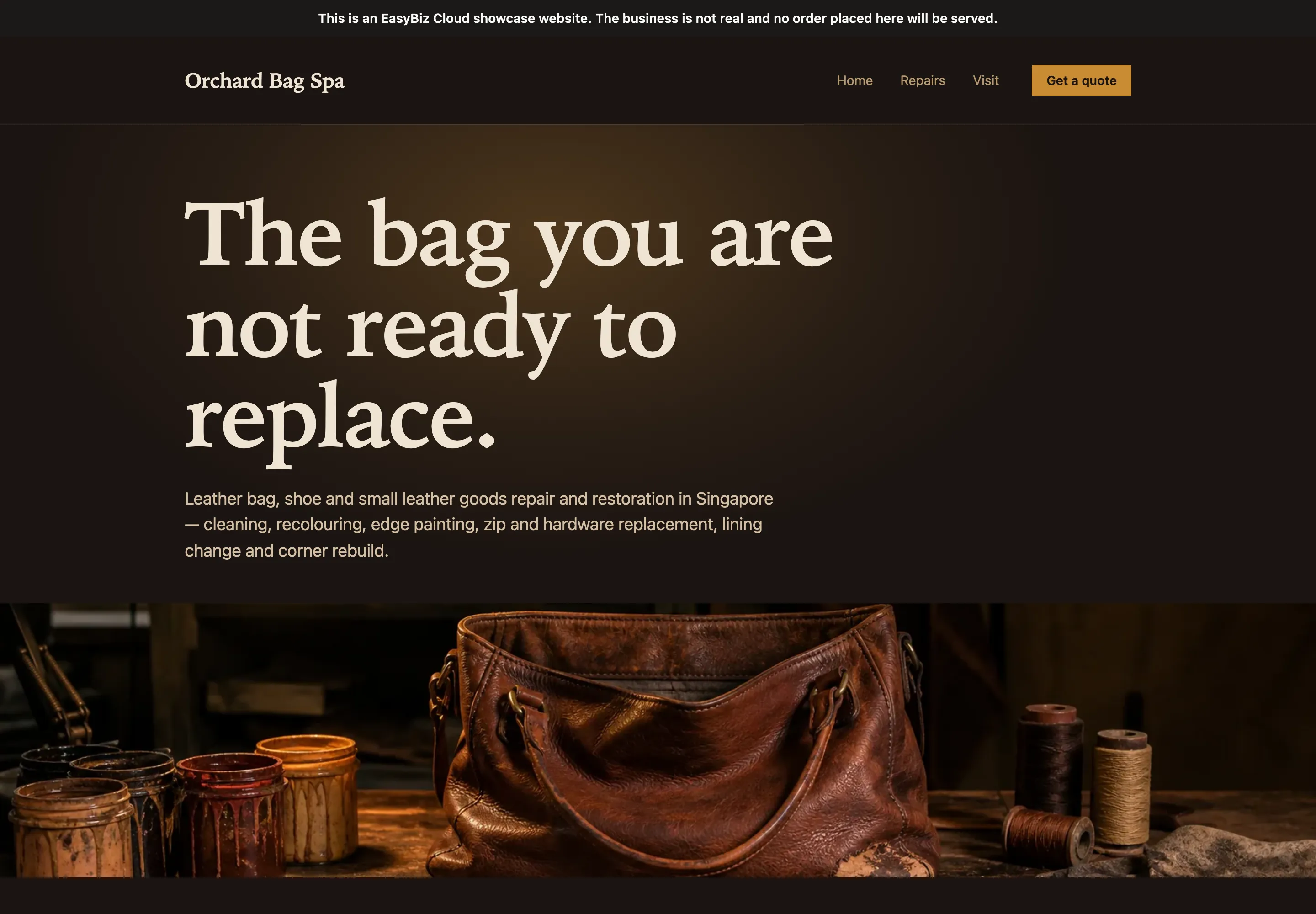 Orchard Bag Spa 网站首页